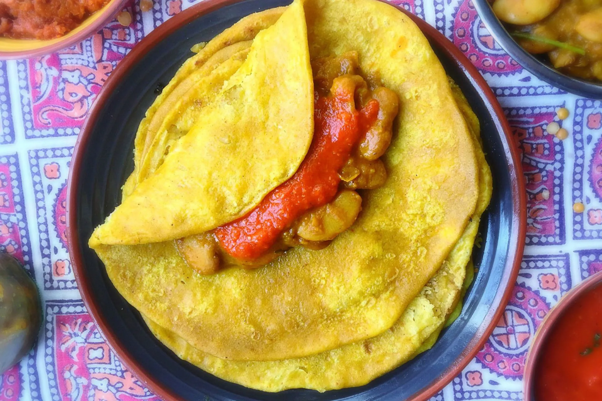 Mauritian Dalpuri street food
