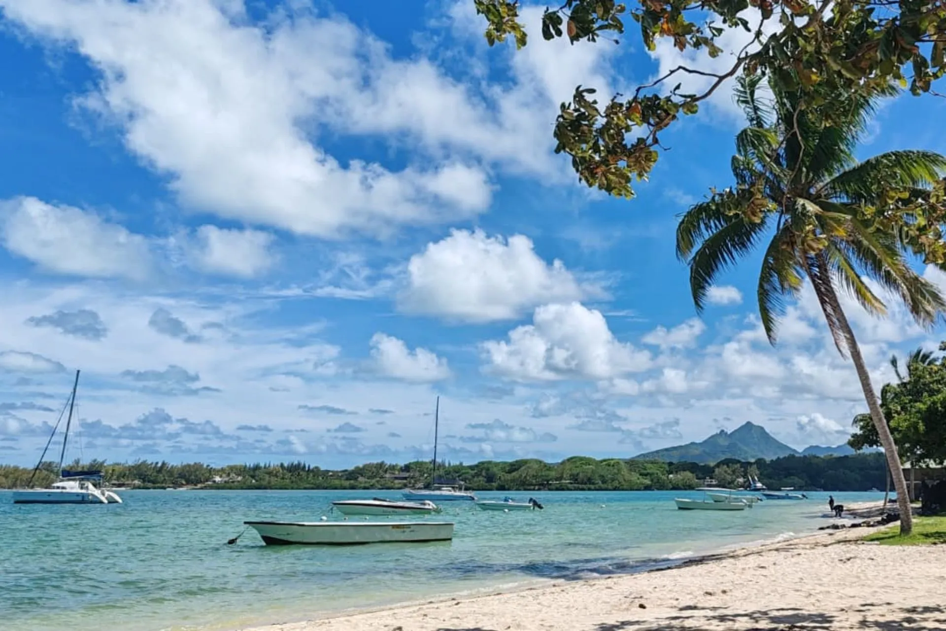 Le Morne sandy Beach in Black River, Mauritius