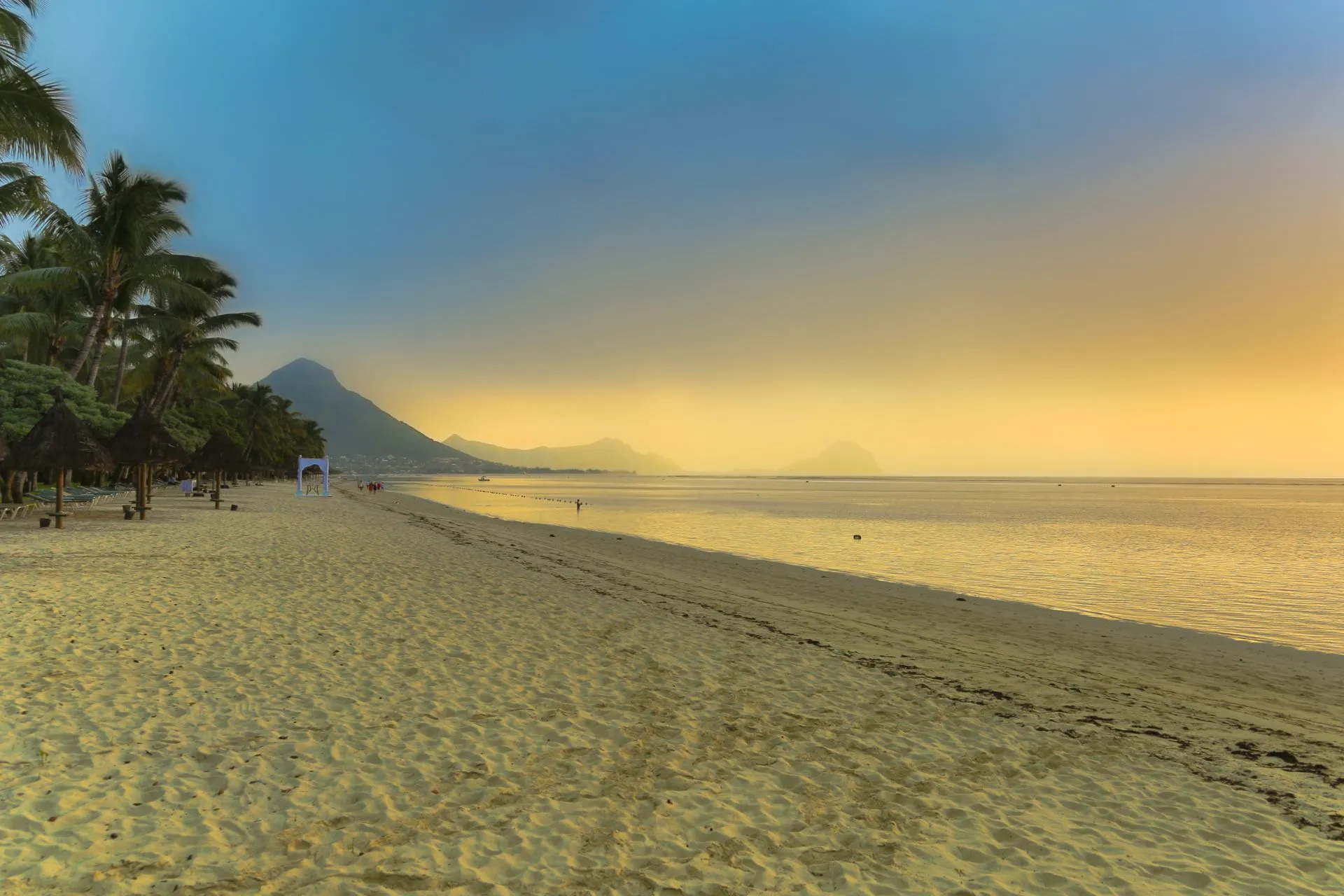 Flic en Flac beach and lagoon, Mauritius