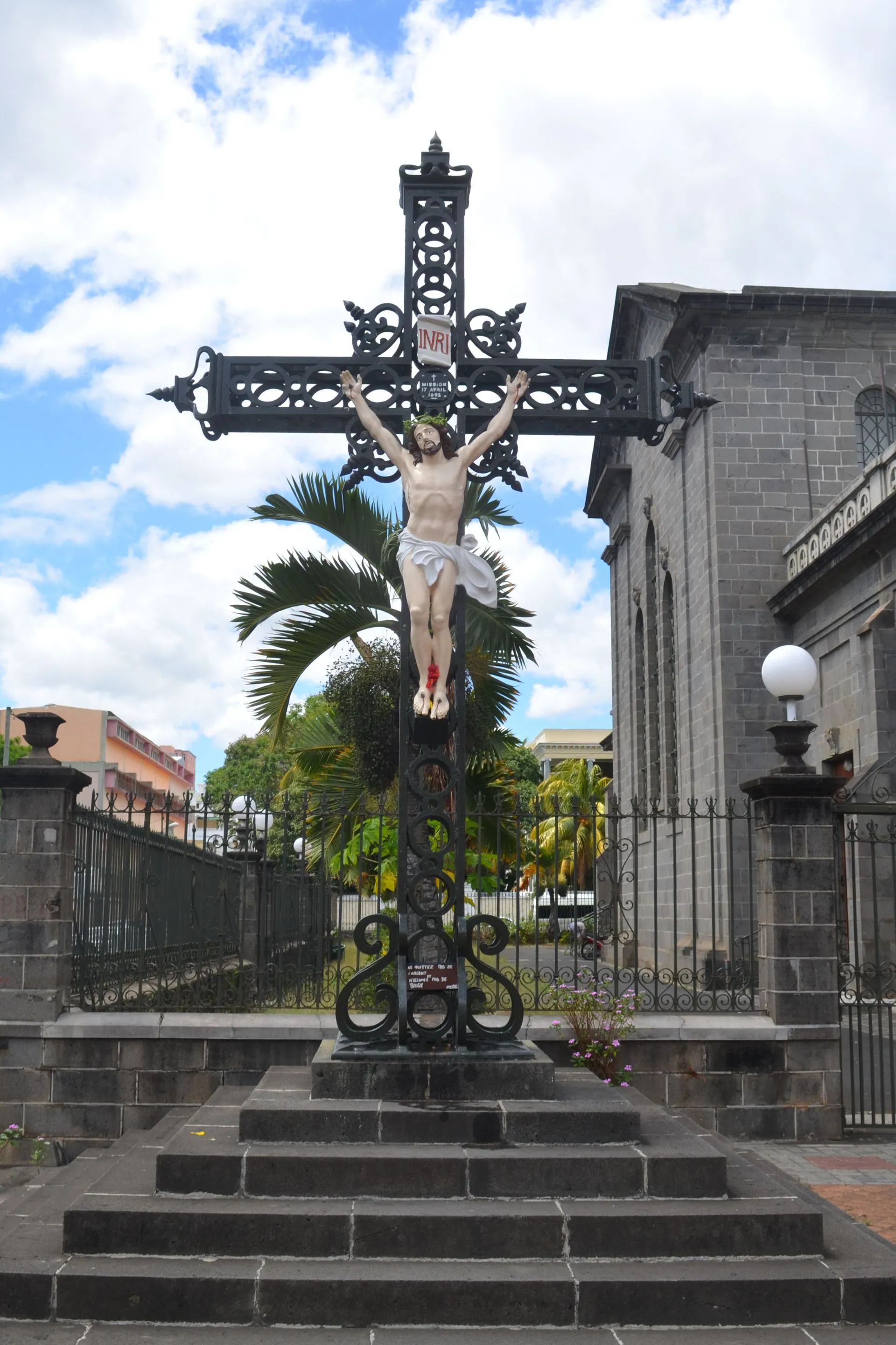 Saint Louis Cathedral interior stained glass Port Louis, Mauritius