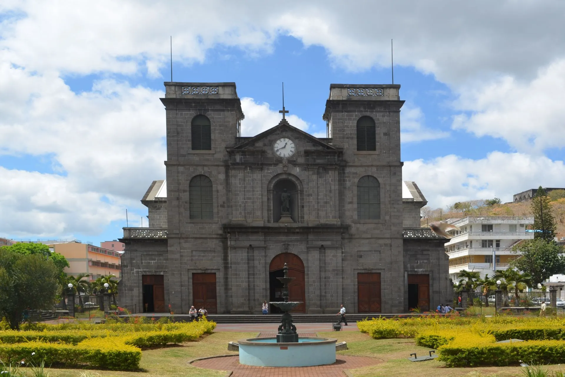 Saint Louis Cathedral interior stained glass Port Louis, Mauritius