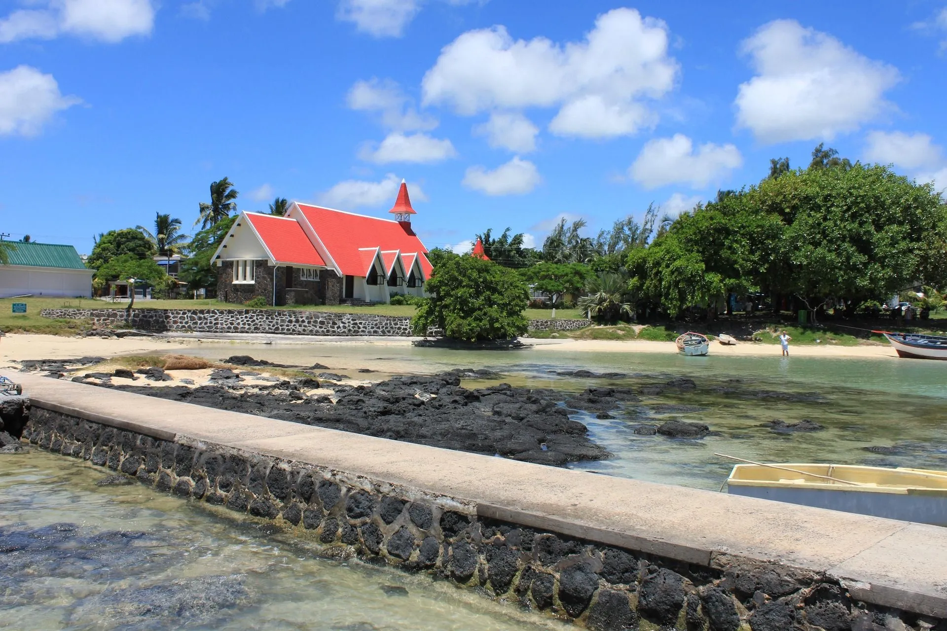 Notre-Dame Auxiliatrice Church sideview Roof, Rivière du Rempart District, Mauritius