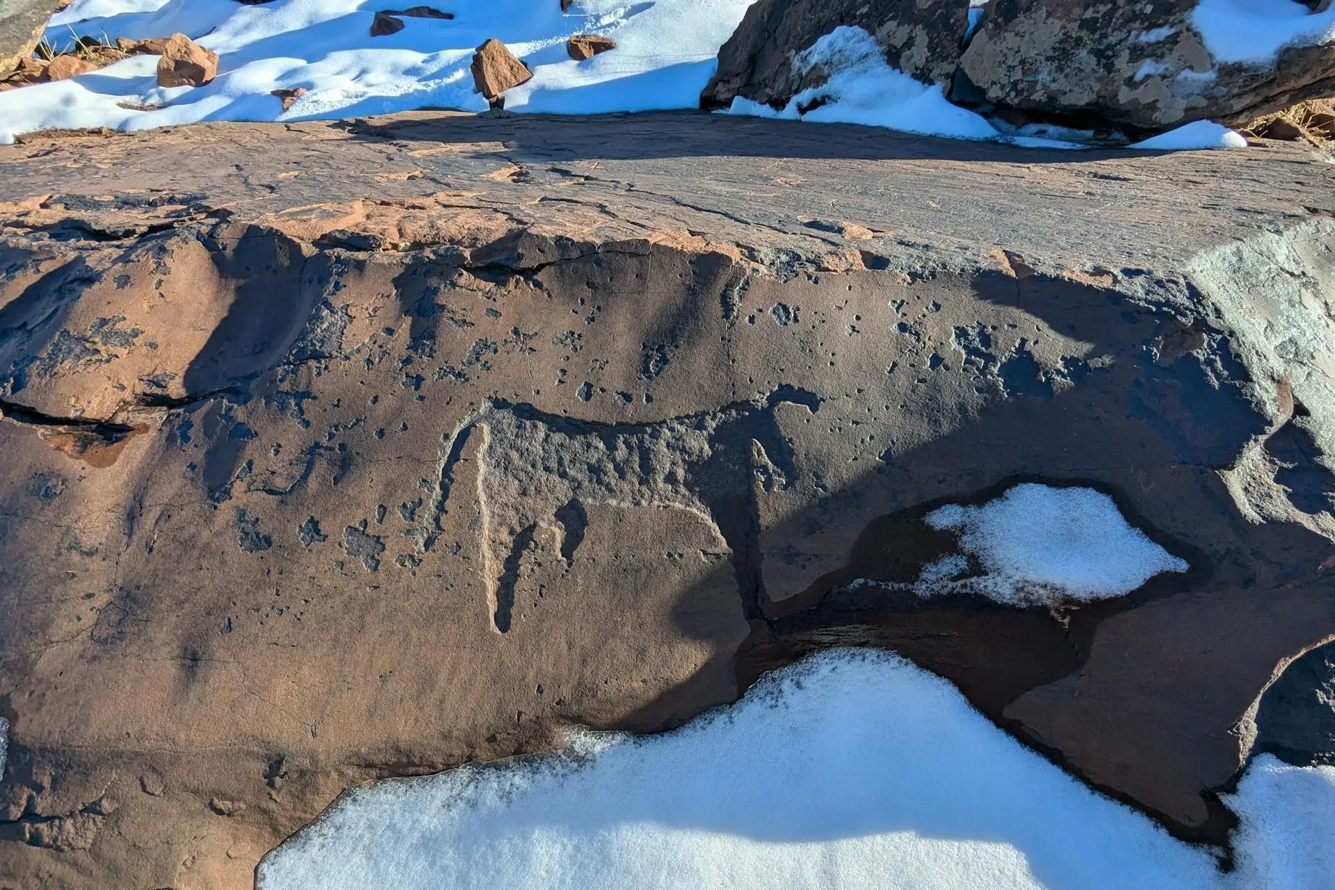 Oukaimeden Archeological Petroglyph in High Atlas Mountains, Morocco