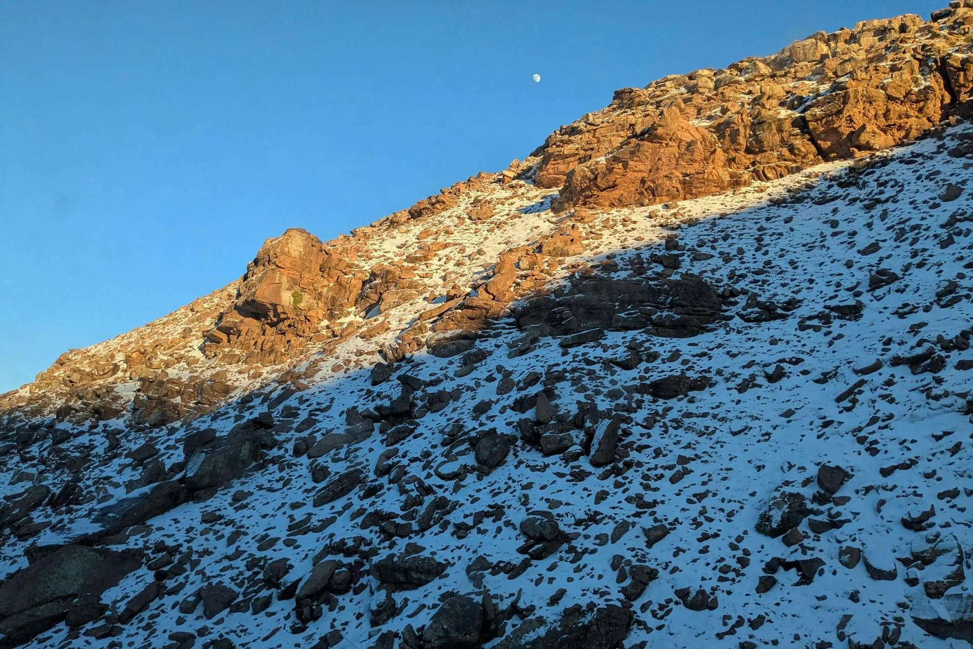 Rocky Oukaimeden Snowy High Atlas Mountains, Morocco