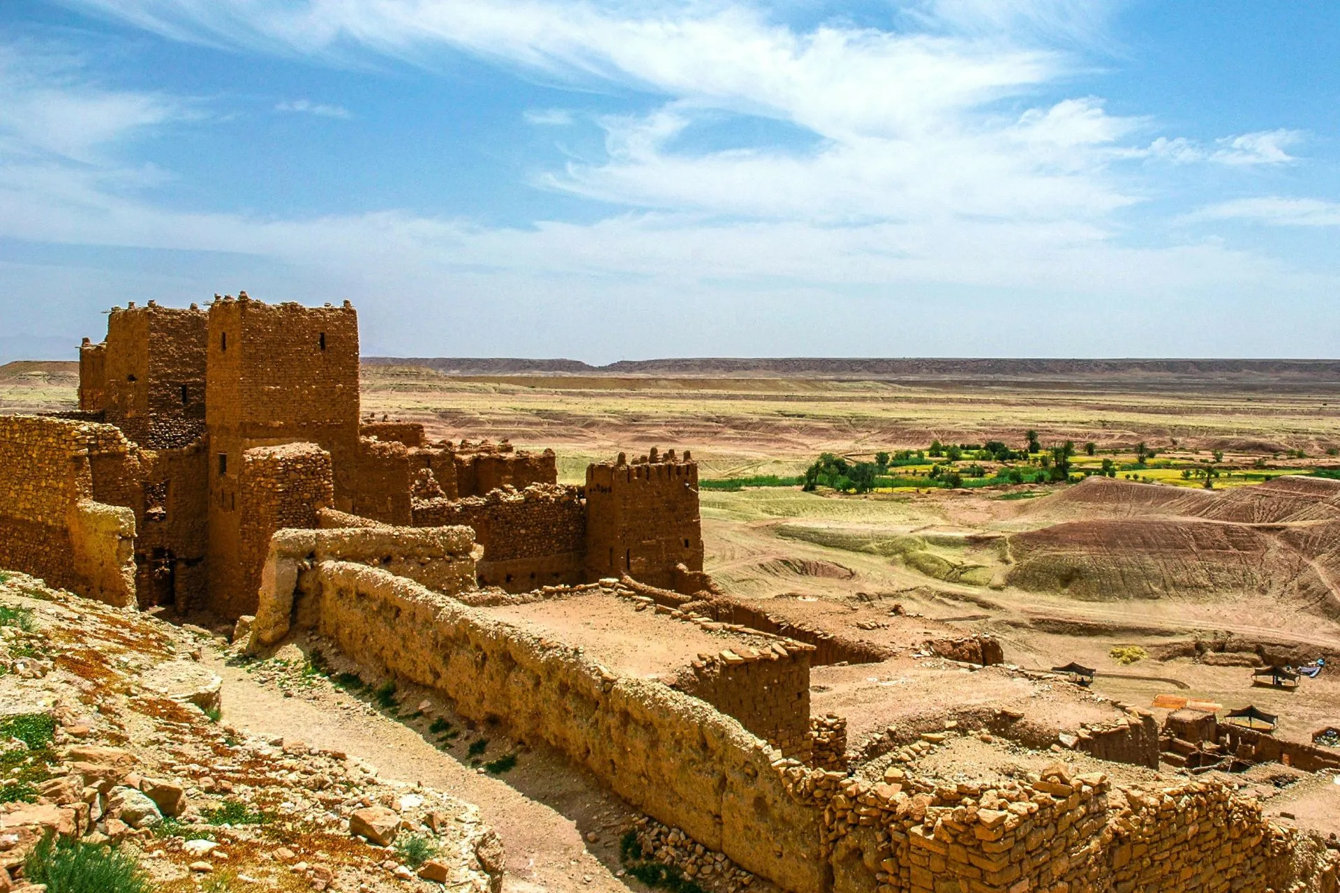 A Fortress on the Desert in the Zagora Desert, Morocco