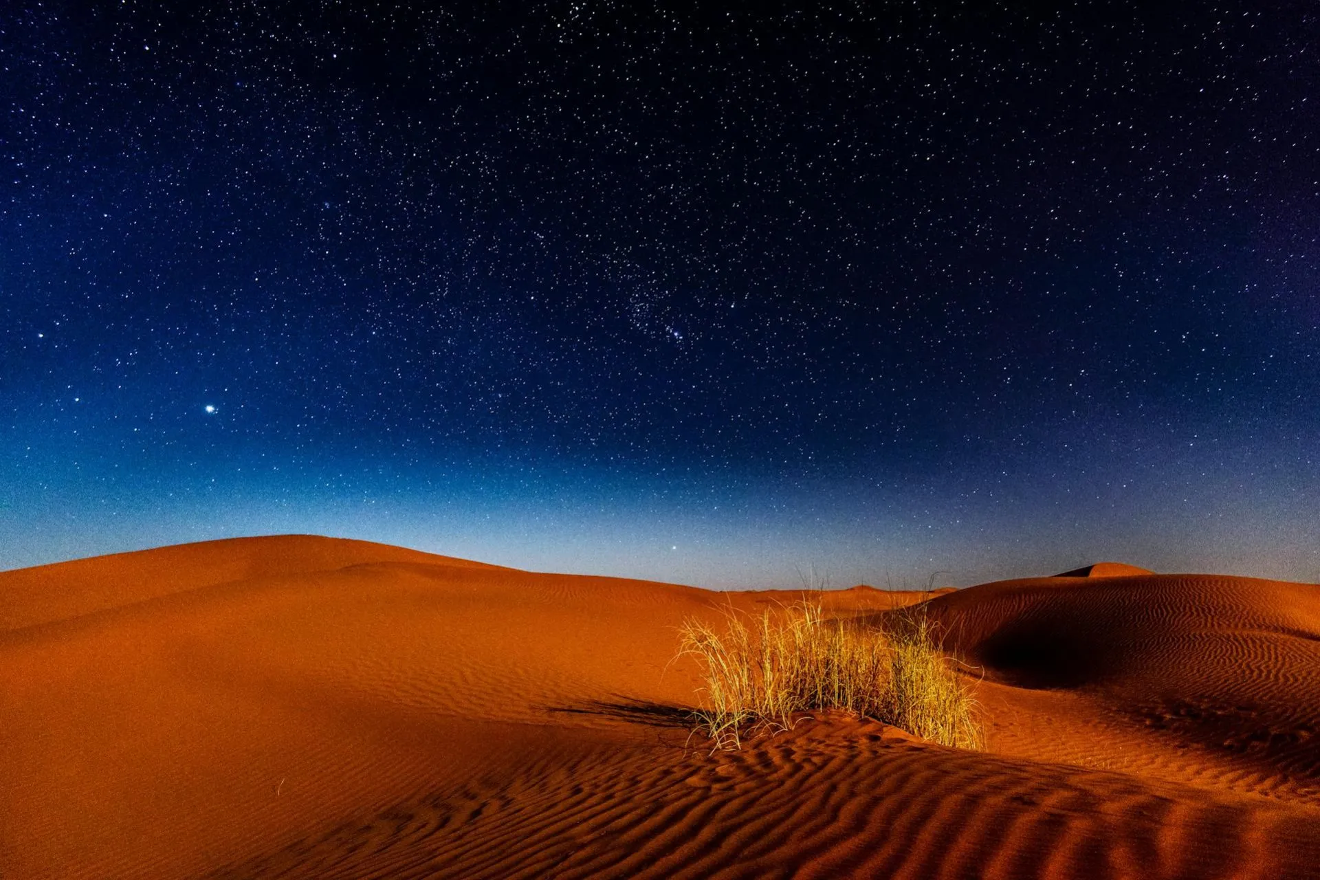A view on Zagora Desert at Night, Morocco