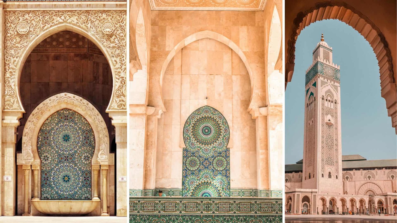 Interior of Hassan II Mosque in Casablanca, Morocco