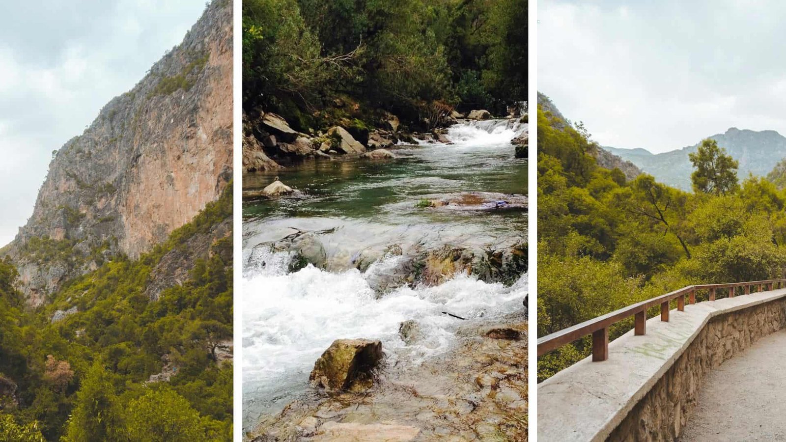 Scenic View of Akchour Waterfall near Chefchaouen, Morocco