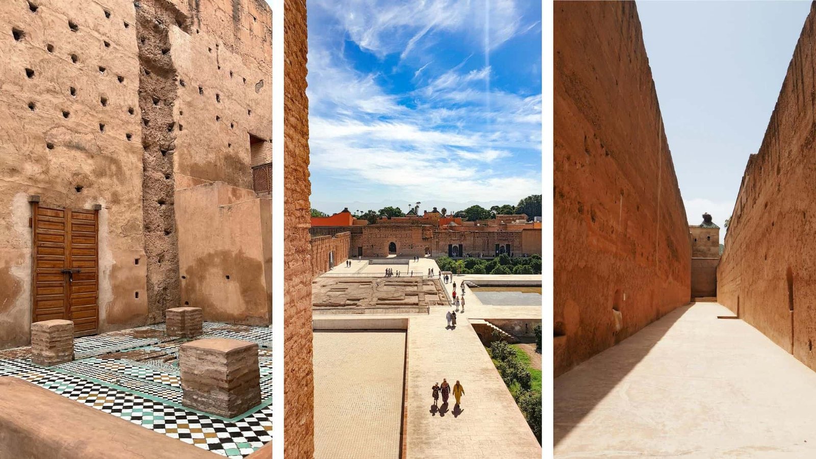 El Badi Palace Walls in Marrakesh, Morocco