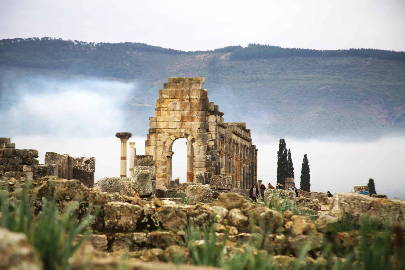 Ancient Roman Ruins in Volubilis in Meknes, Morocco