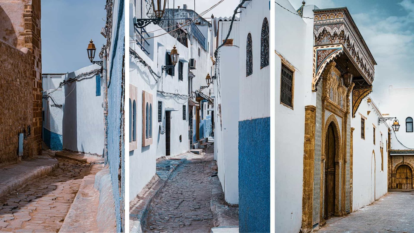 Narrow Colorful Streets of the Medina in Rabat, Morocco