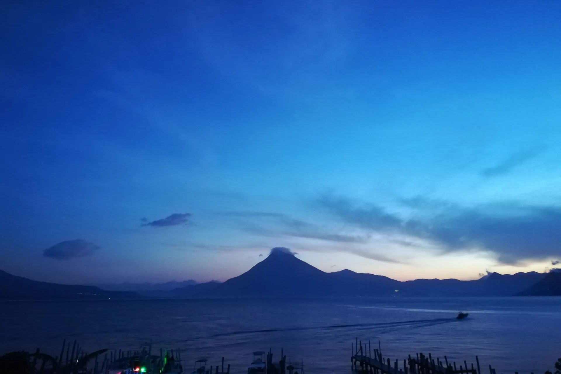 Lake Atitlán Night View from Panajachel, Guatemala