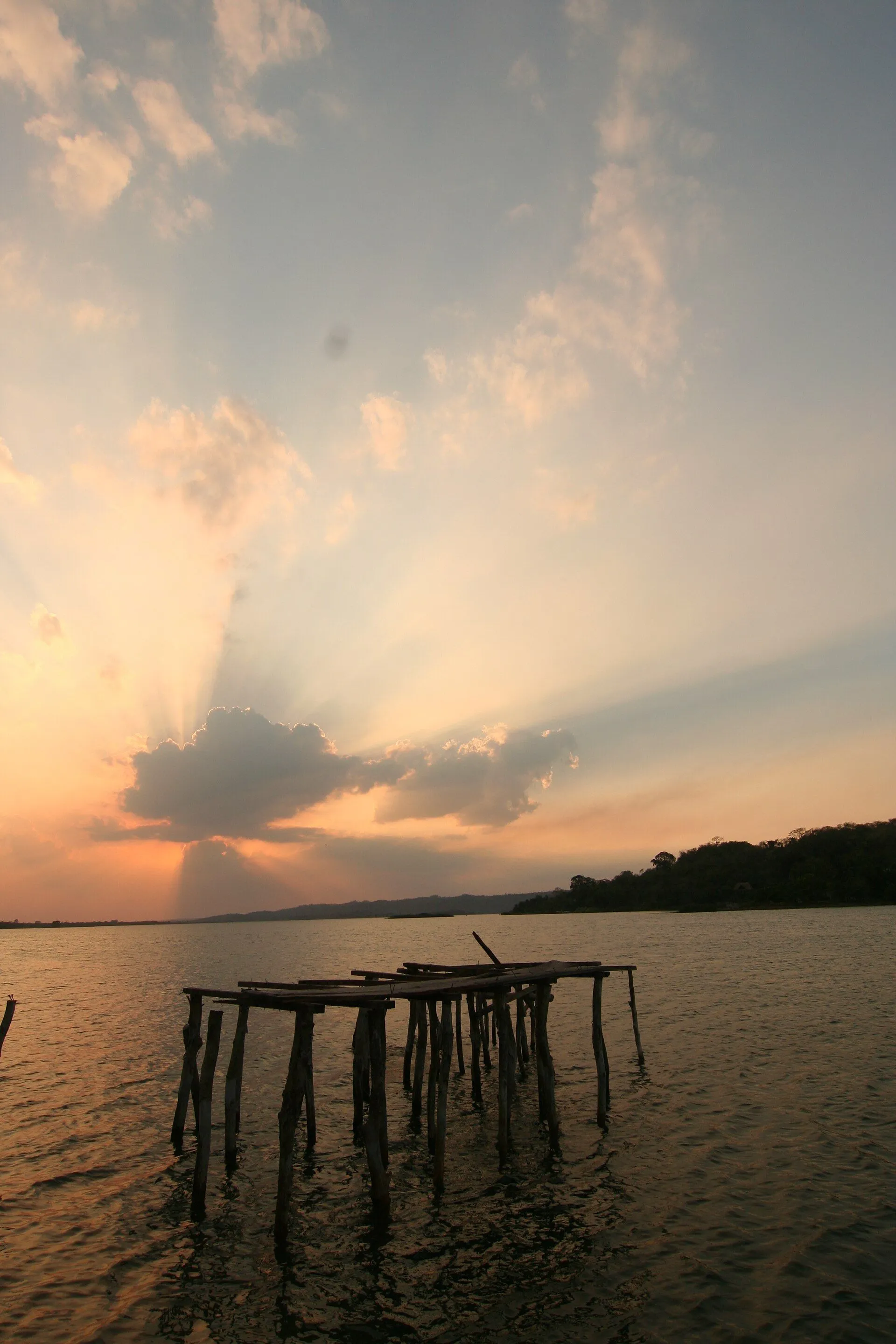 Peten lake in Flores, Guatemala