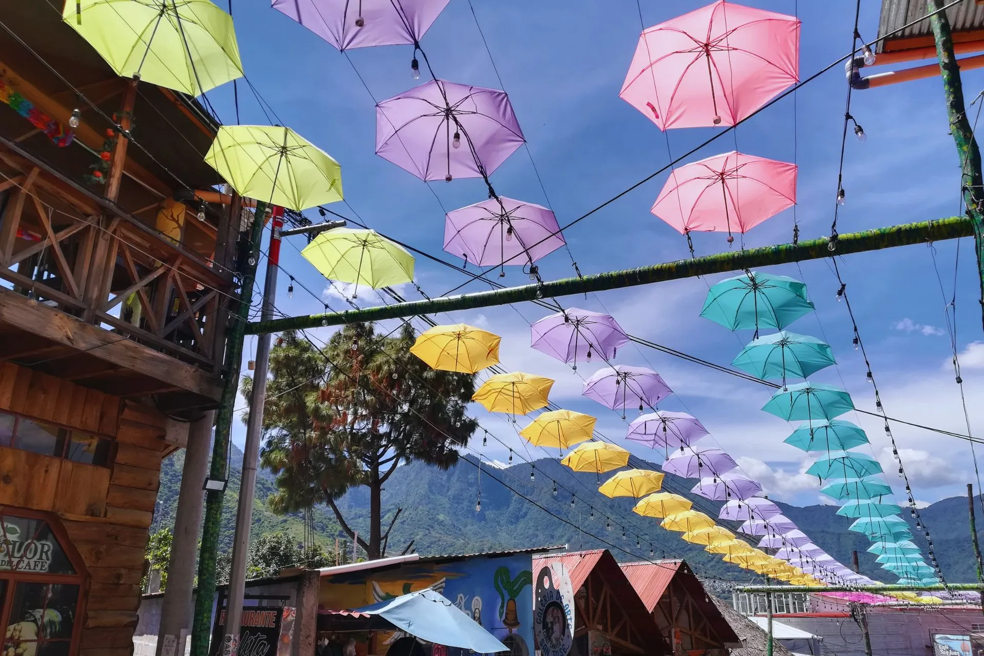 La Calle de las Sombrillas, San Juan La Laguna, Guatemala