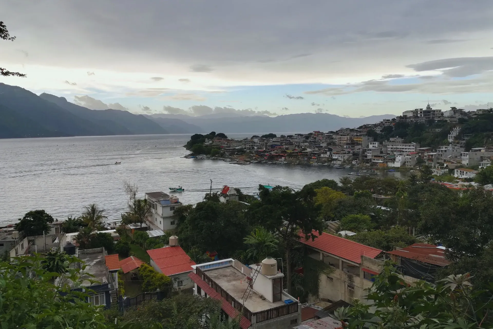 View of the Bay of San Pedro La Laguna, Guatemala