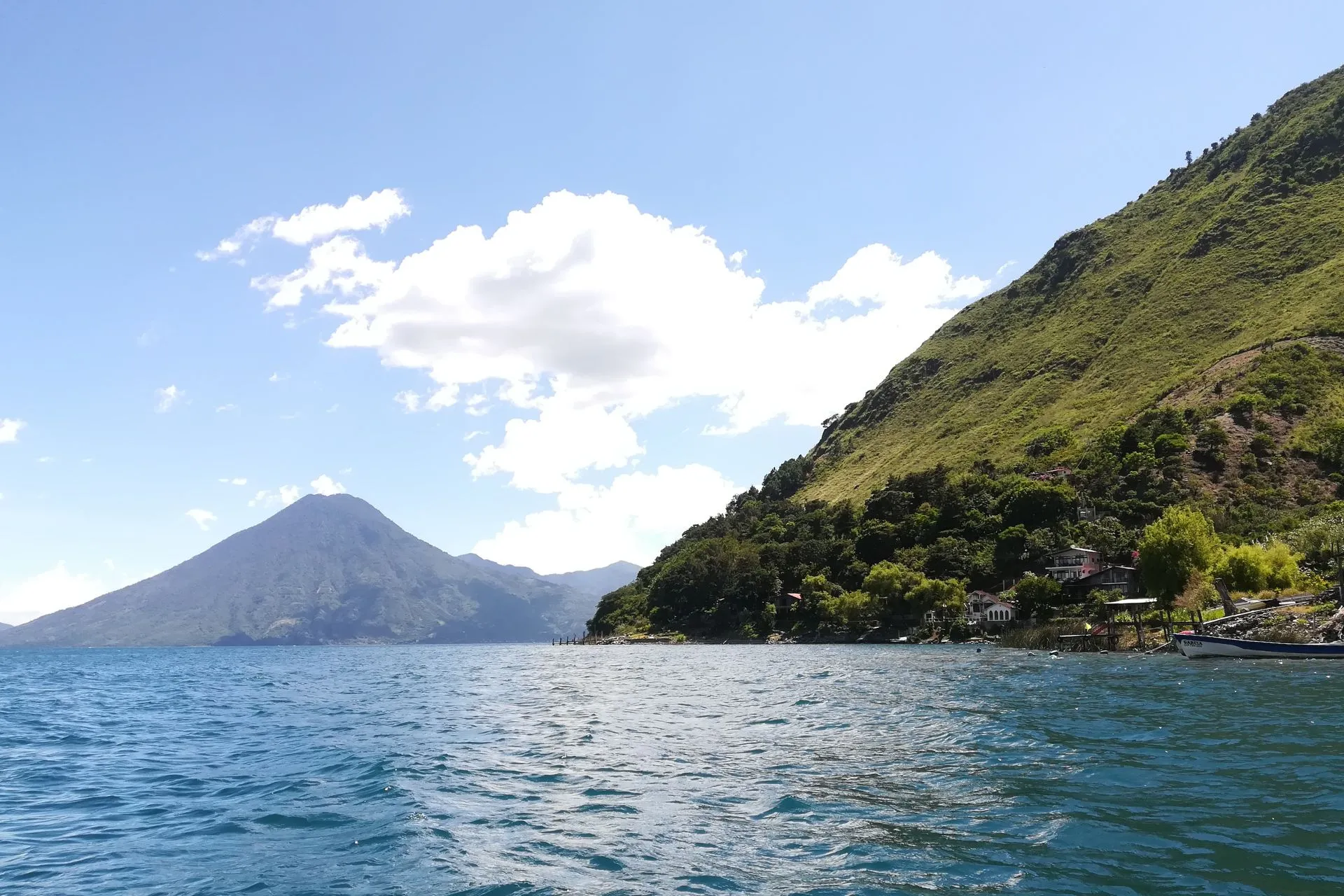 Volcano San Pedro view from the Lake, Guatemala