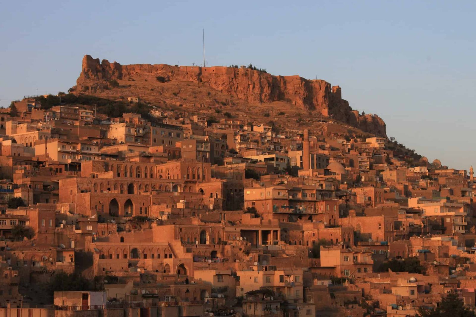 View of Mardin's Historical Castle, Türkiye