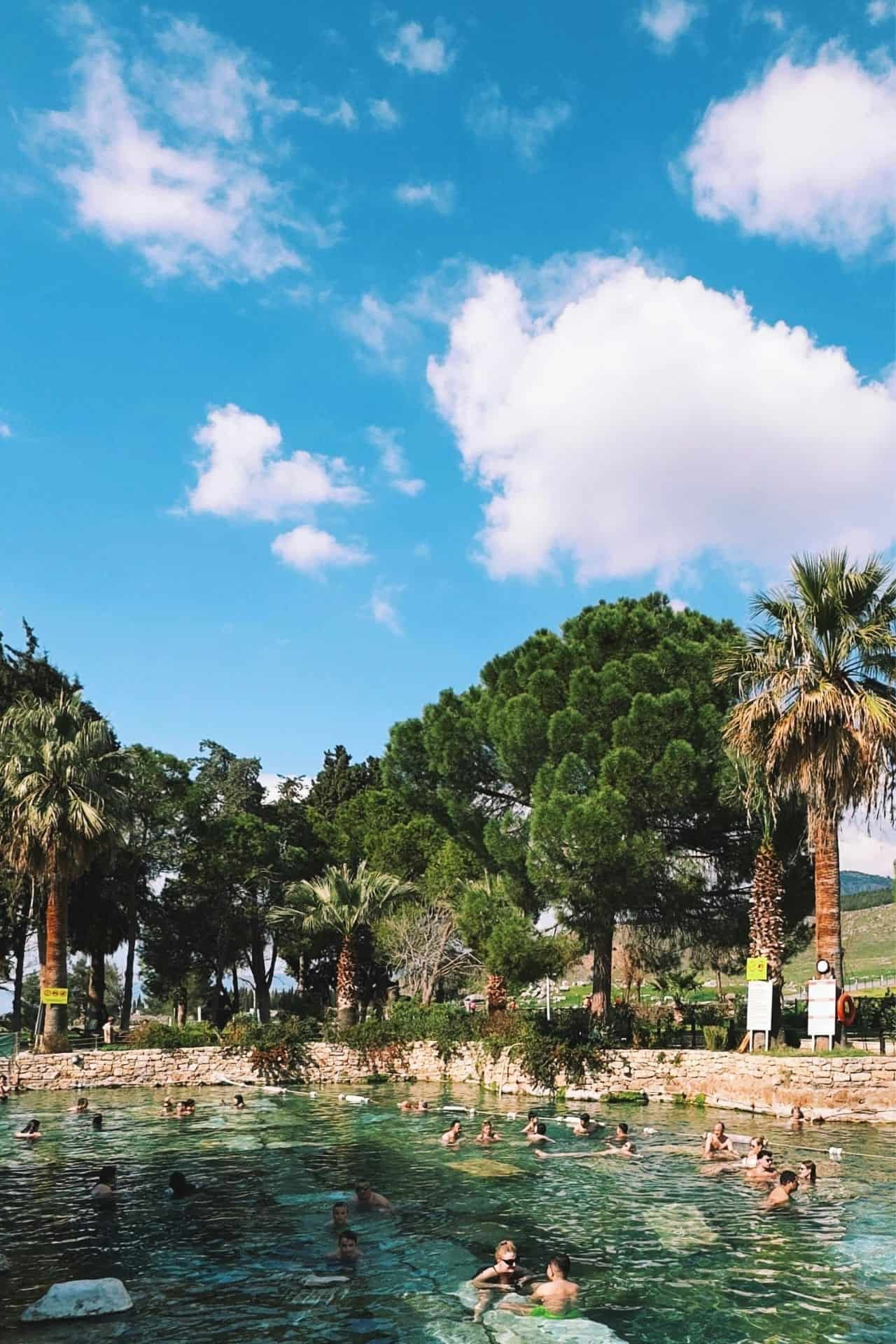 The Cleopatra's Pool with its Natural Springs in Pamukkale, Türkiye