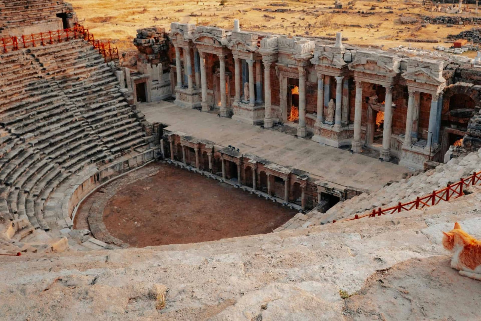 Hierapolis Ancient City with the Theatre in Pamukkale, Türkiye