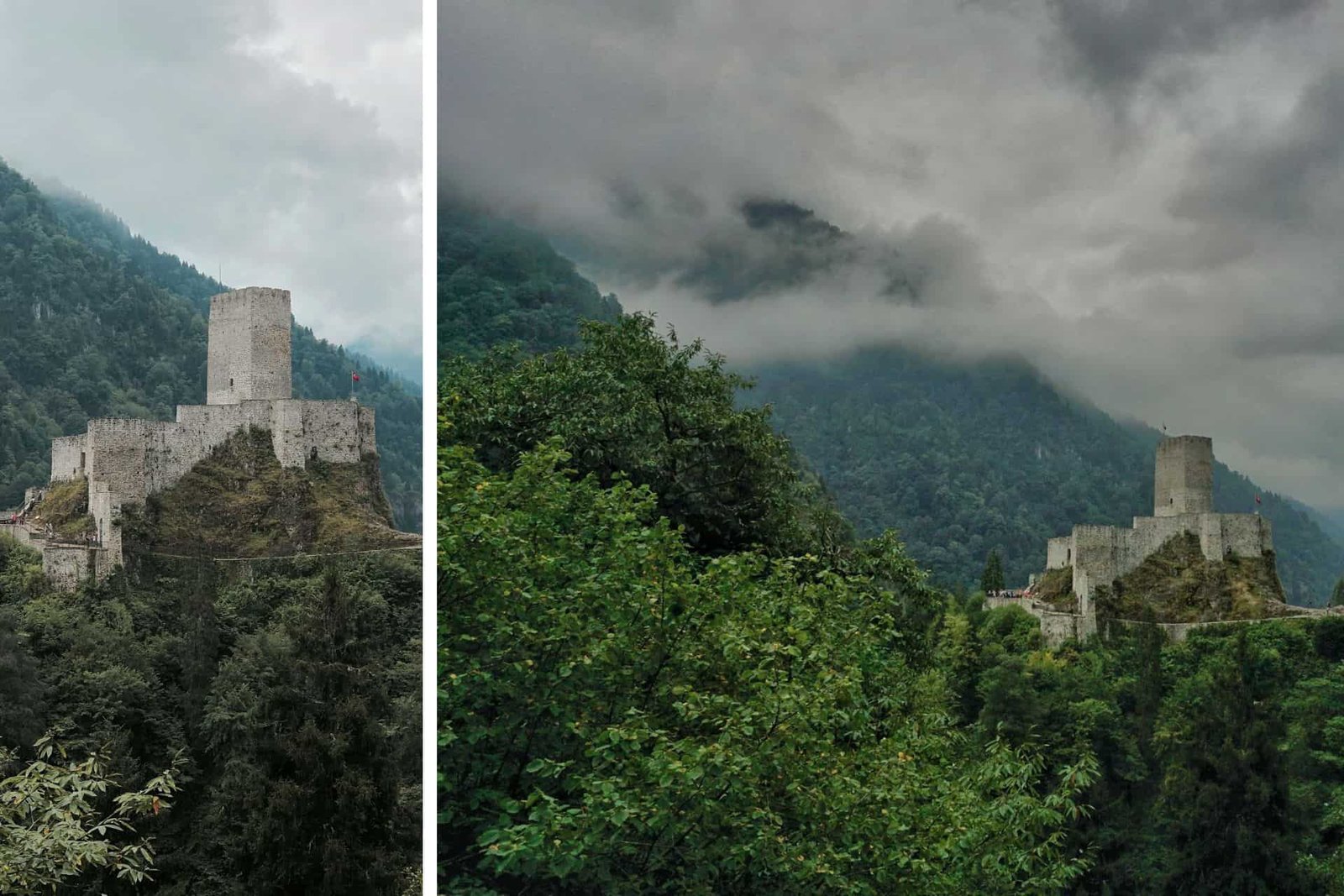 The Medieval Fortress Zile Kale in the Mountains in Şenköy near Rize, Türkiye