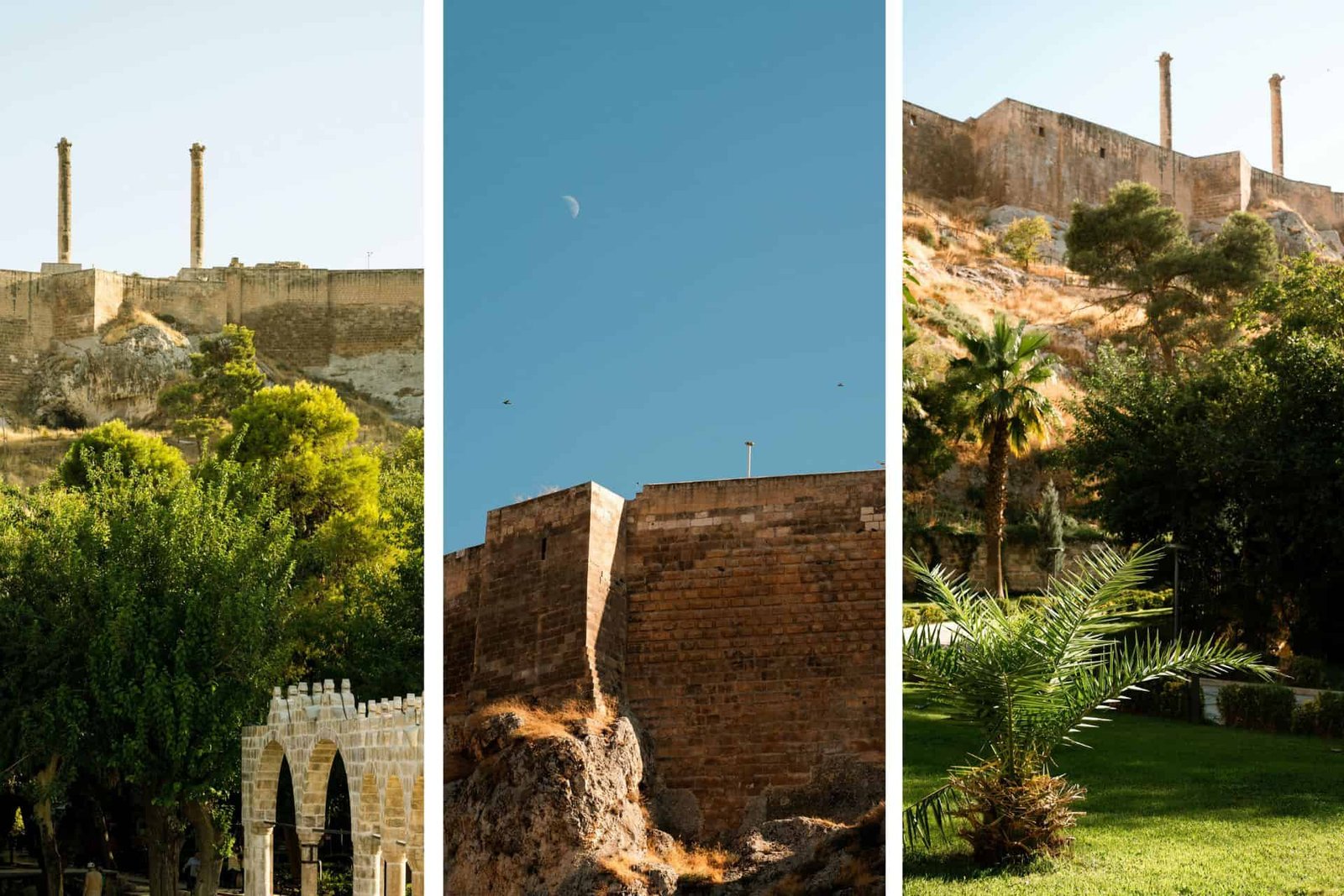 Views of the Urfa Castle in Şanlıurfa, Türkiye