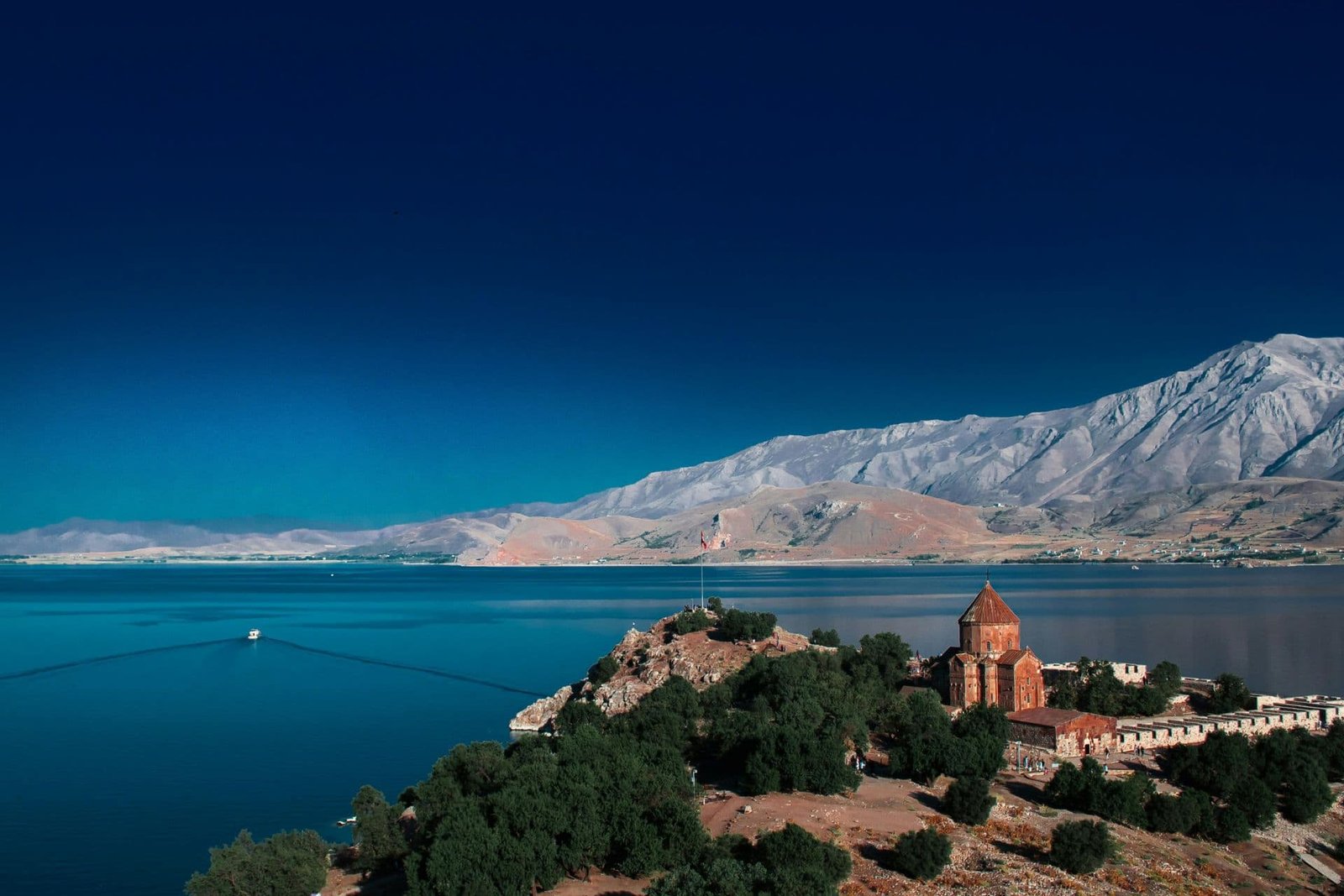 View of the Akdamar Island and Church in Van, Türkiye