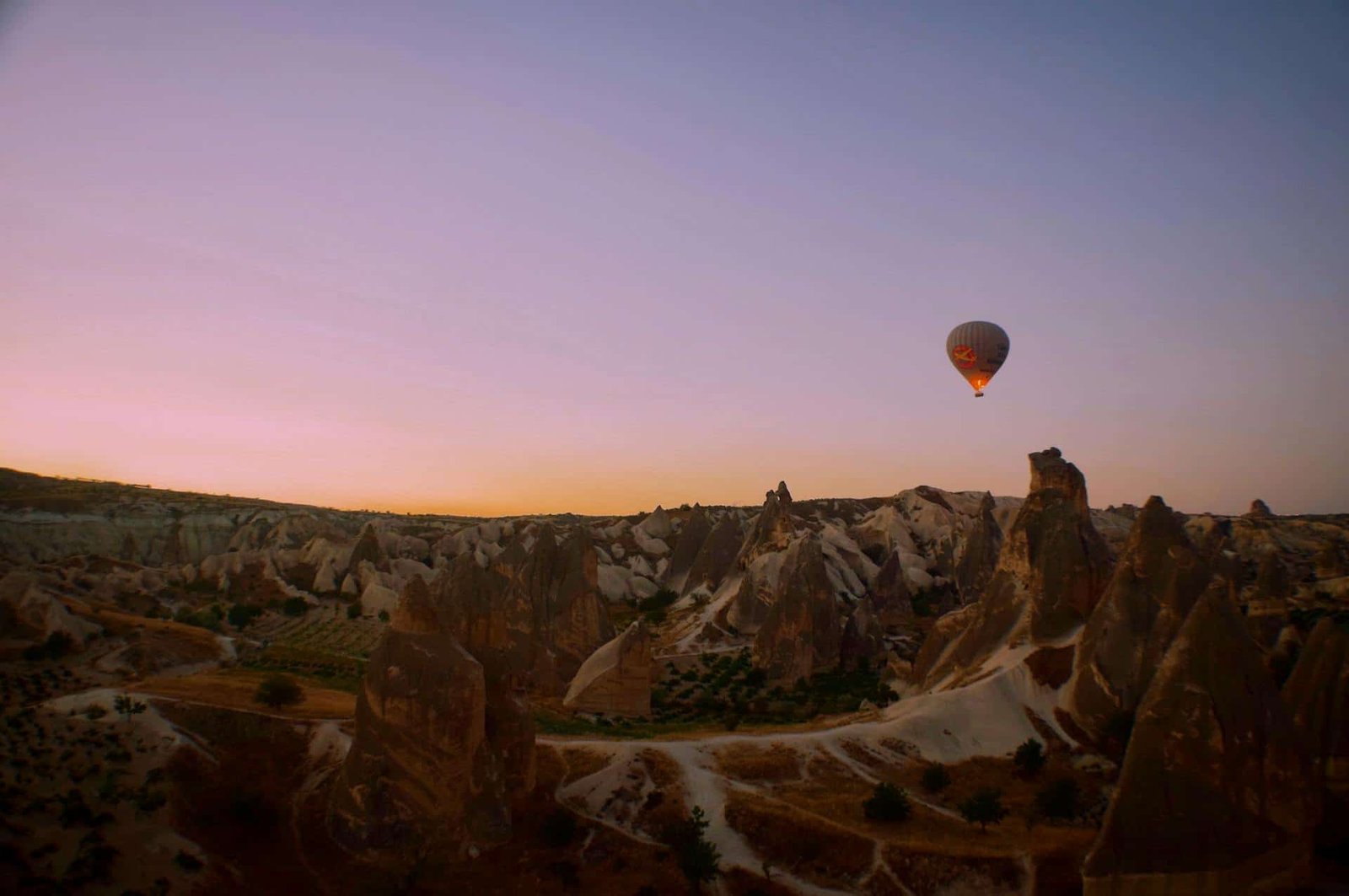 Cappadocia hot air balloon with sunset, Türkiye