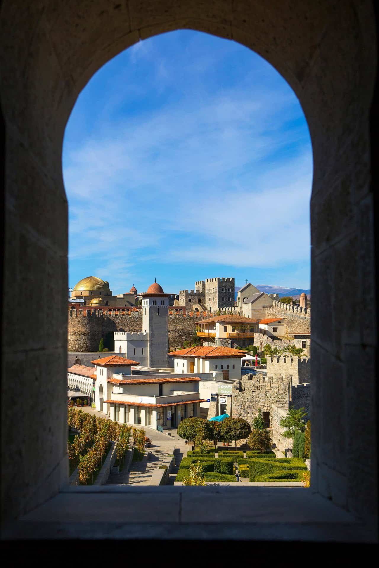 A View of the Akhaltsikhe Fortress from a Window, Georgia