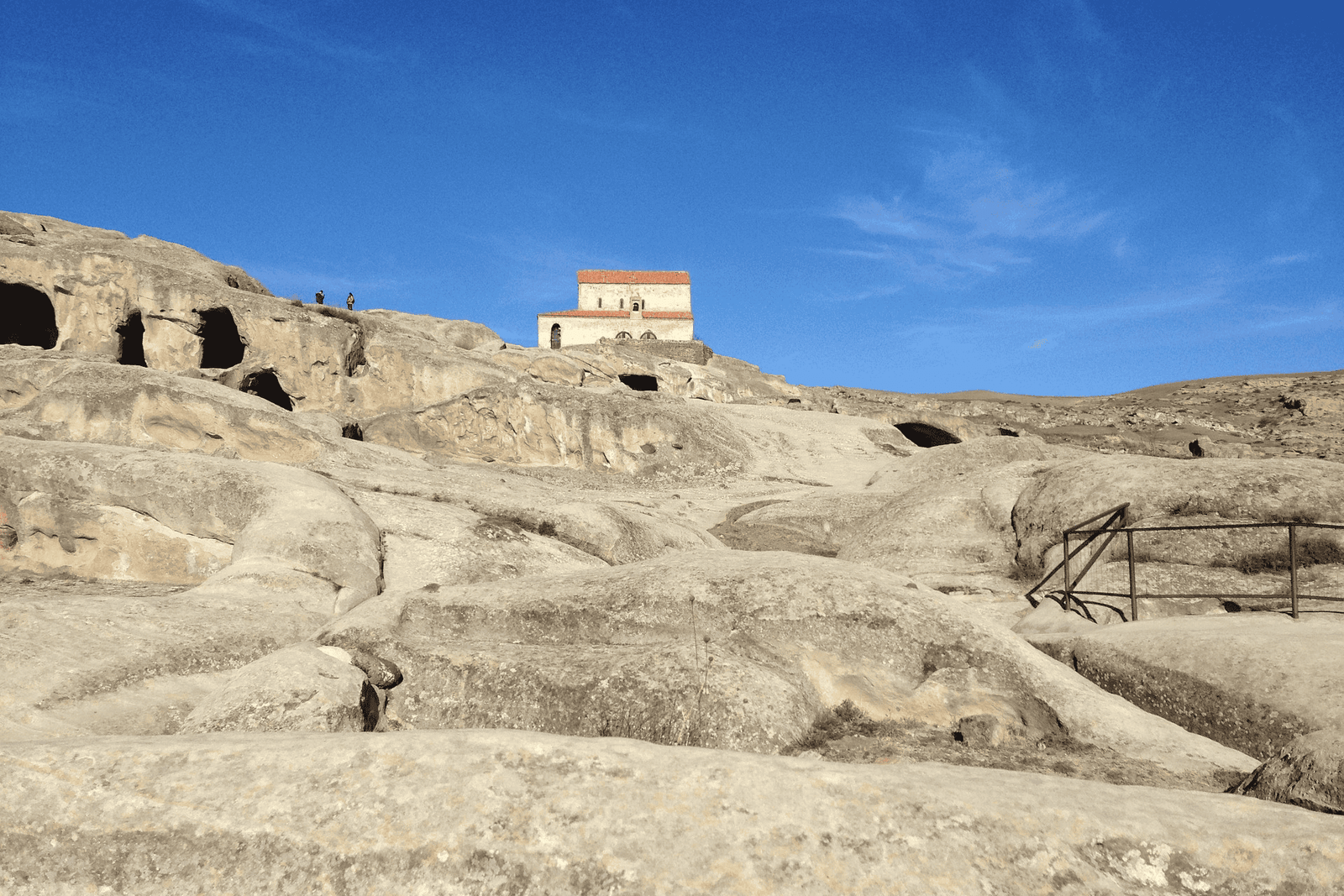 A view on the Church of Prince in Uplistsikhe Cave Town in Gori, Georgia