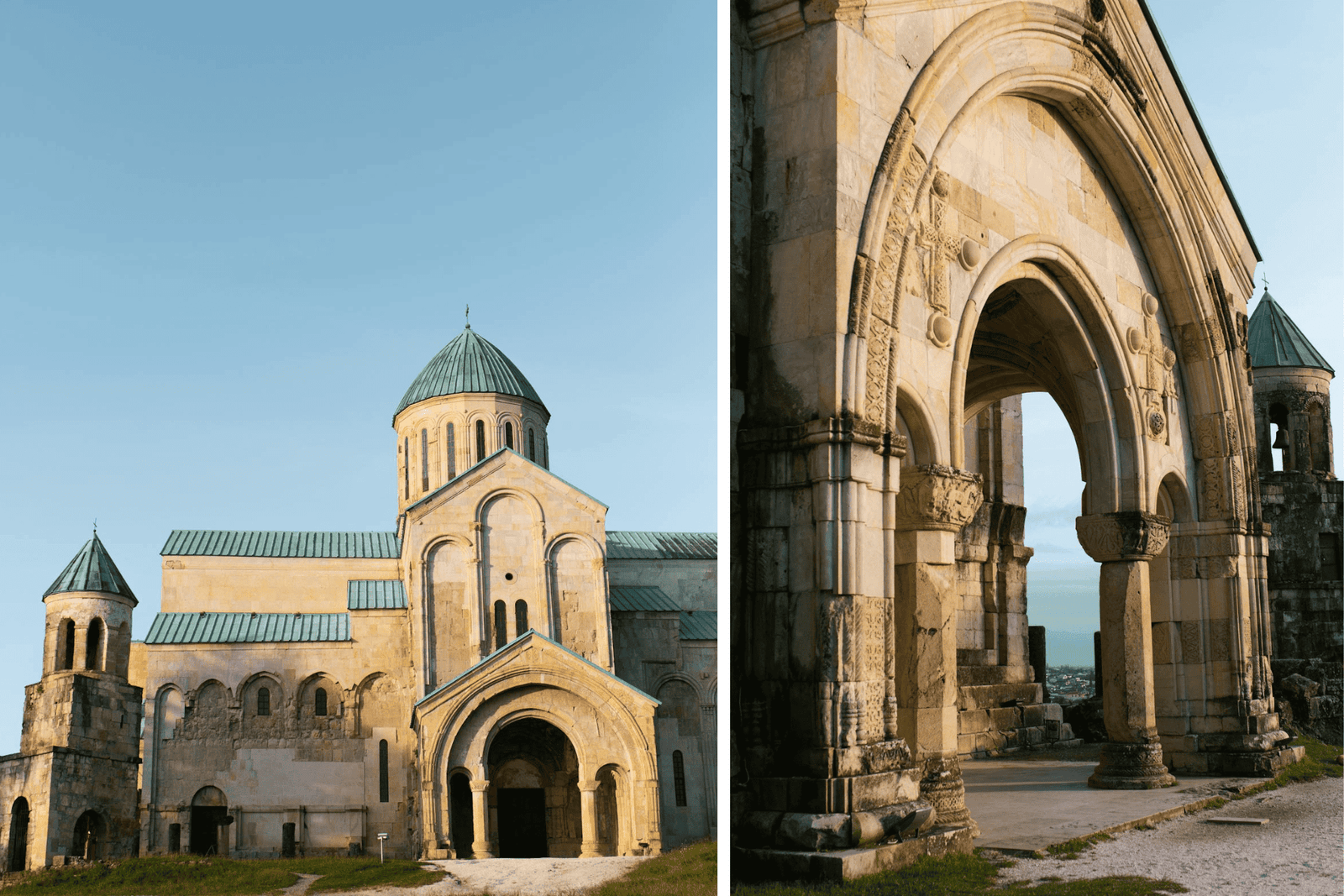 Different Views on the Bagrati Cathedral in Kutaisi, Georgia