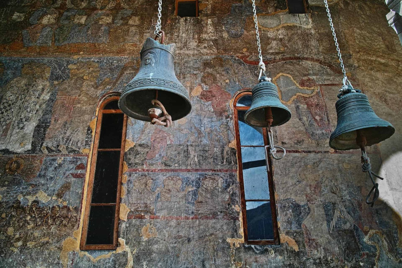 Bronze Church Bells Hanging on Rope, Vardzia, Georgia