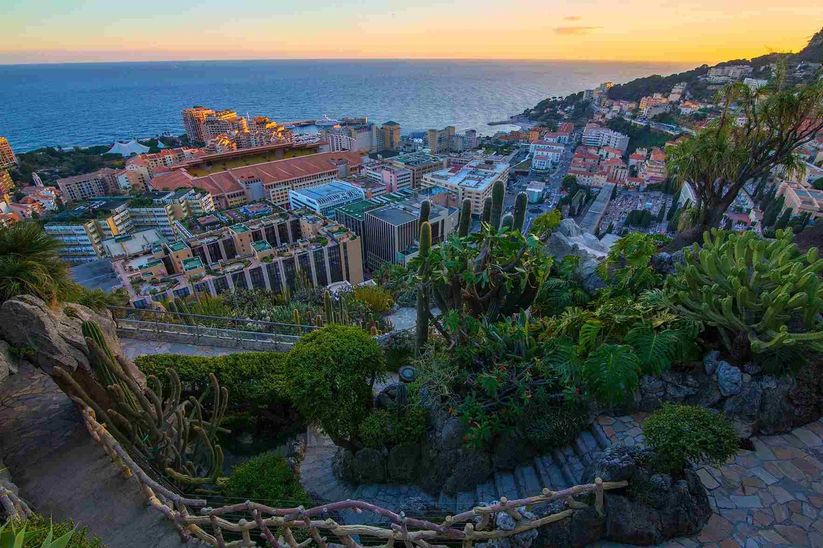 Exotic Garden's Cactus with Panoramic View, Monaco