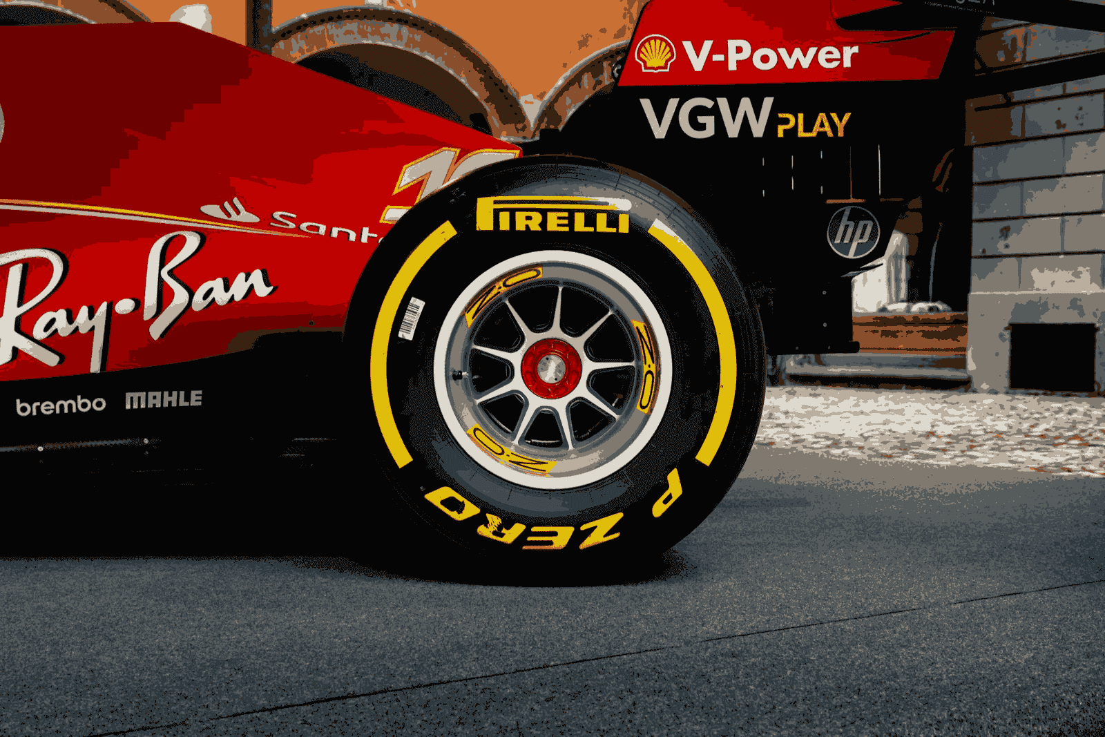 Ferrari F1 Side View during the Grand Prix