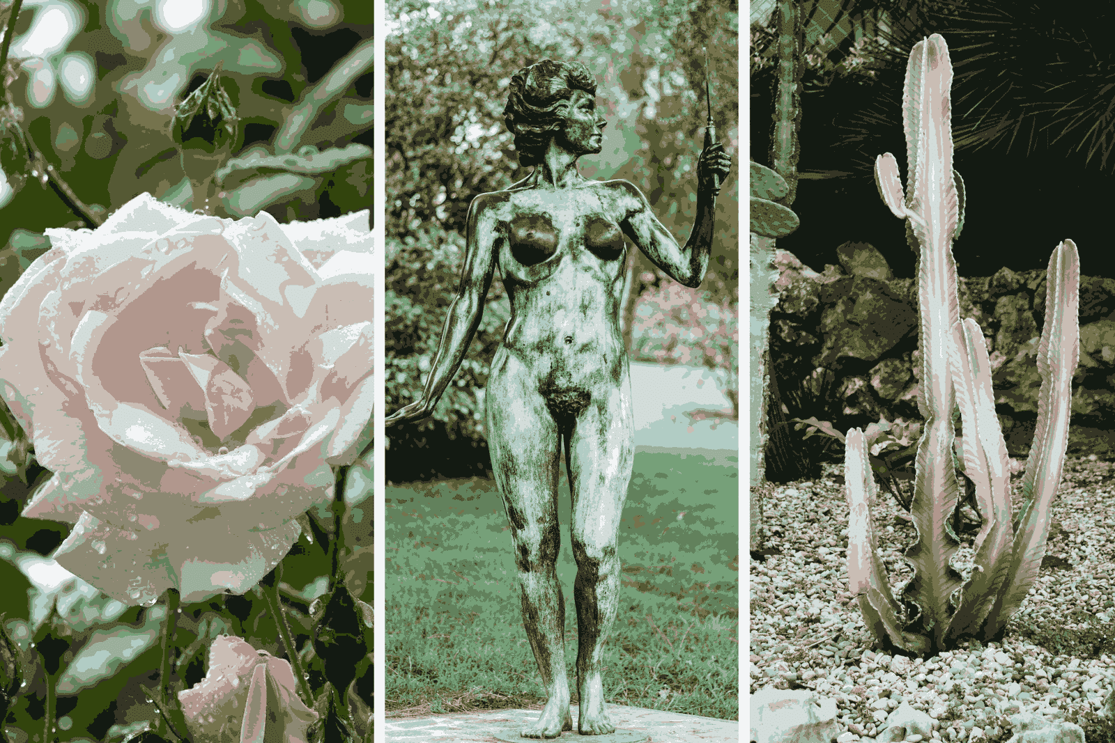 Different views of Monaco's Gardens, Monaco