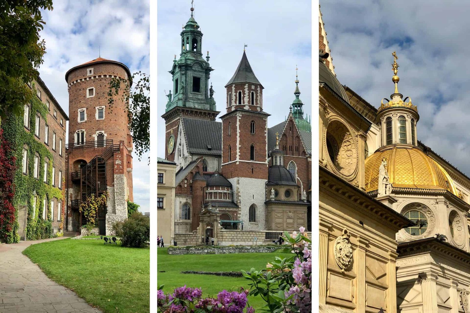 Different Views of the Wawel Castle in Kraków, Poland